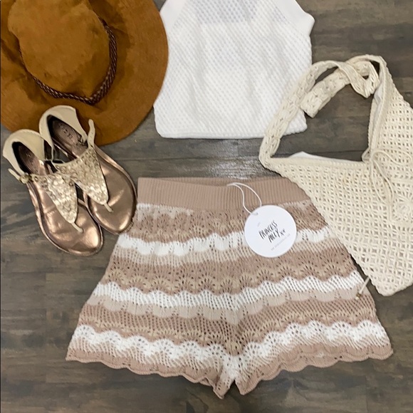 Princess Polly Pants - PRINCESS POLLY CROCHET SHORTS